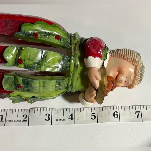 Mrs Claus Napkin Holder With Goose On A Serving Tray - Picture 8 of 10